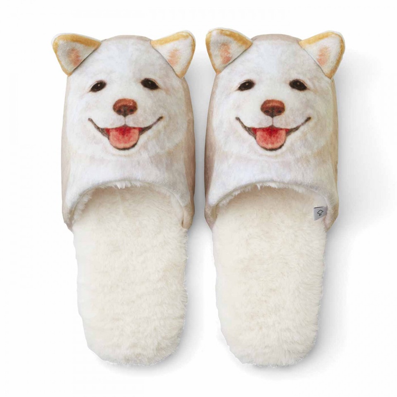 毛絨絨「柴犬拖鞋」超萌!YOU+MORE推出柴犬保暖居家拖鞋,翻肚笑臉融化少女心~
