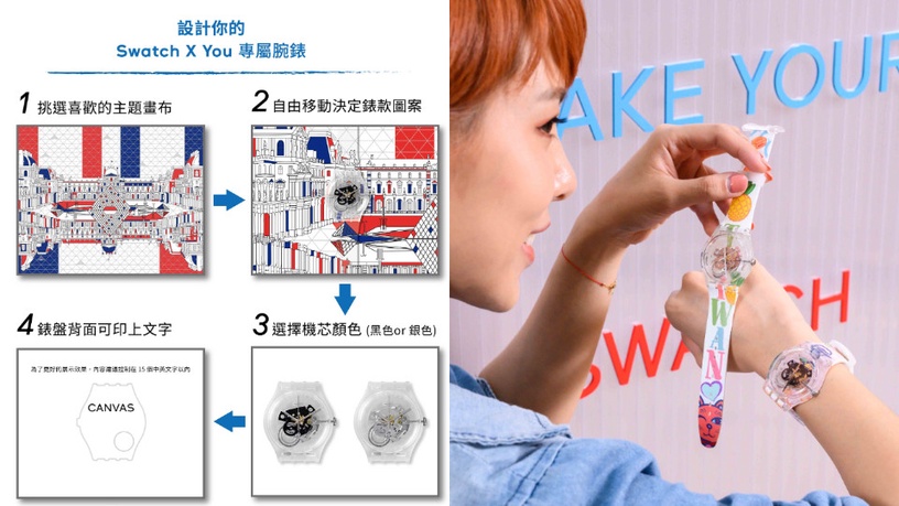 「Swatch X You客製化手錶」登陸台北101,2款台灣獨家畫布萌度破表,快來蒐集~