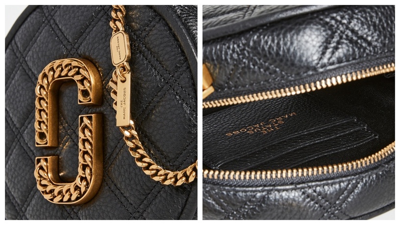 全新Marc Jacobs小圓包,金色鍊帶、雙格線高奢華感,不到NT15,000小資女快收!