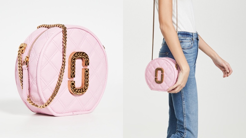 全新Marc Jacobs小圓包,金色鍊帶、雙格線高奢華感,不到NT15,000小資女快收!