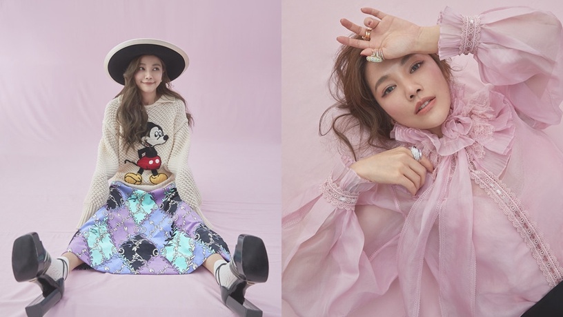 (左)FASHION/GUCCI、JEWELRY/Boucheron(右)FASHION/夏姿、JEWELRY/Boucheron