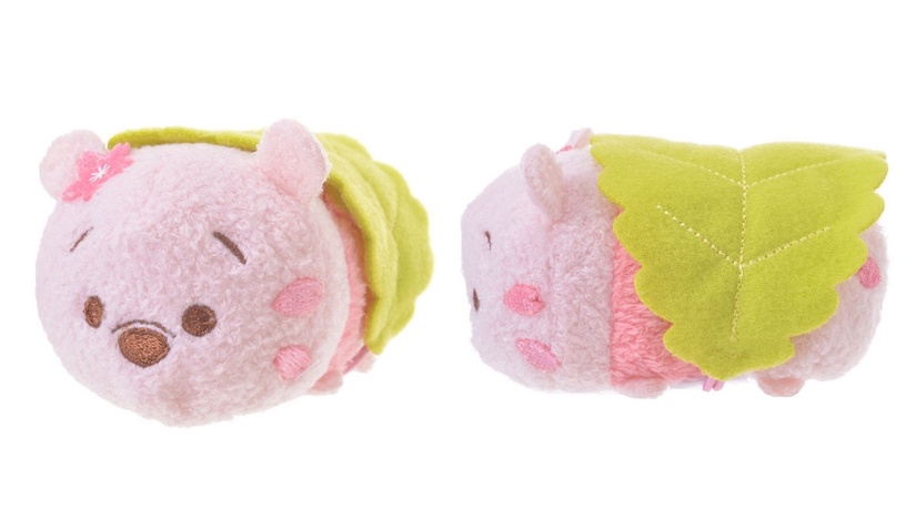 Disney春季櫻花Tsum Tsum,小熊維尼扮成「櫻餅」,粉嫩色系超療癒~