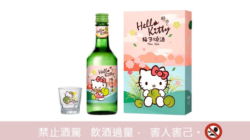 Hello Kitty全身造型櫻花酒!加碼大耳狗草莓蘋果酒,醉月 x 三麗鷗系列實在是太燒啦~(右滑看售價資訊)