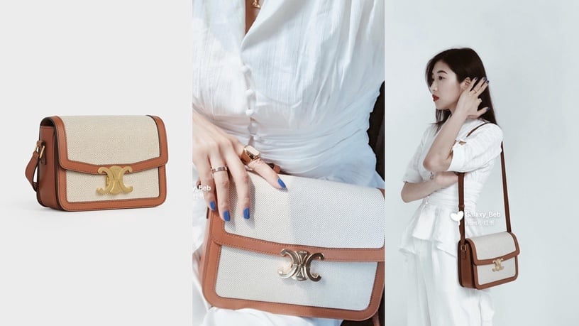 #Celine Triomphe Bag 帆布包/NT$95,000