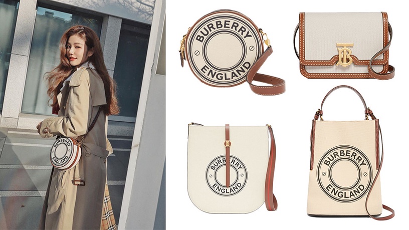 圖片來源:Burberry #Burberry小型標誌圖案帆布Louise小圓包/NT$38,900 #Burberry迷你雙色調帆布TB包/NT$41,900