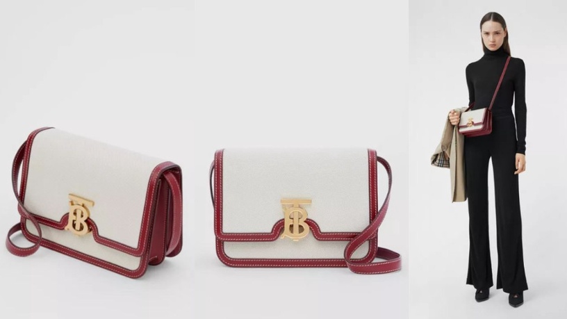 #Burberry雙色調帆布TB包/NT$65,000