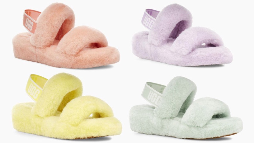 春天也要毛絨絨!UGG「馬卡龍毛絨拖鞋」榮登名模私服最愛,芋粉紫、蜜桃粉超夢幻