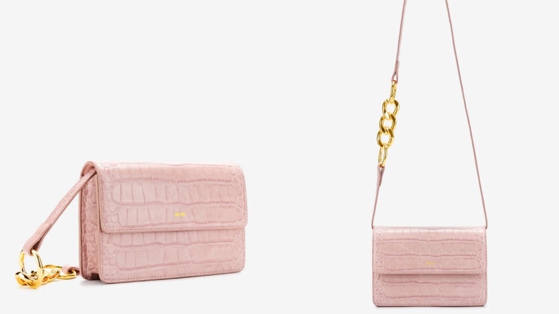 JW Pei 粉紅鍊條包 Julia Acrylic Chain Crossbody Bag