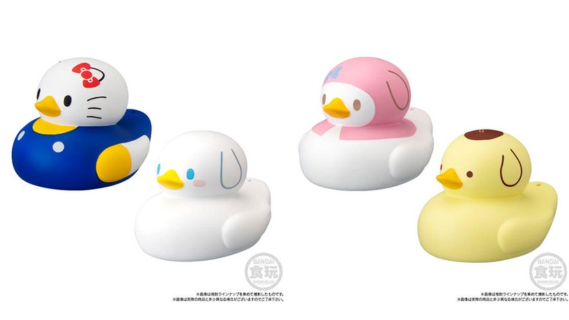 日本萬代「三麗鷗洗澡小鴨」可愛登場!Hello Kitty、大耳狗通通化身超萌小鴨陪你泡澡