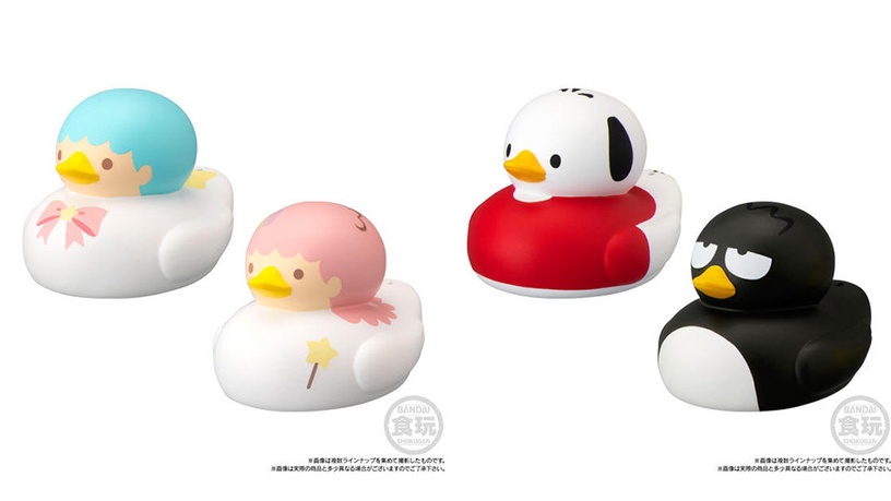 日本萬代「三麗鷗洗澡小鴨」可愛登場!Hello Kitty、大耳狗通通化身超萌小鴨陪你泡澡