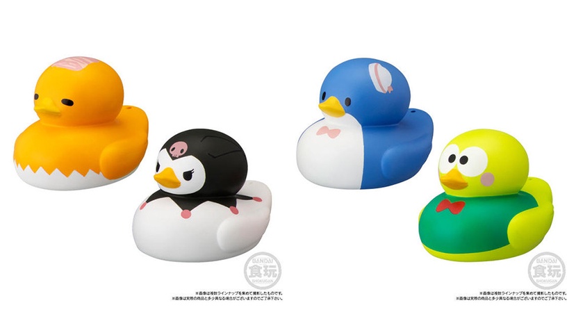 日本萬代「三麗鷗洗澡小鴨」可愛登場!Hello Kitty、大耳狗通通化身超萌小鴨陪你泡澡