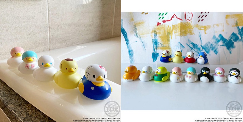 日本萬代「三麗鷗洗澡小鴨」可愛登場!Hello Kitty、大耳狗通通化身超萌小鴨陪你泡澡