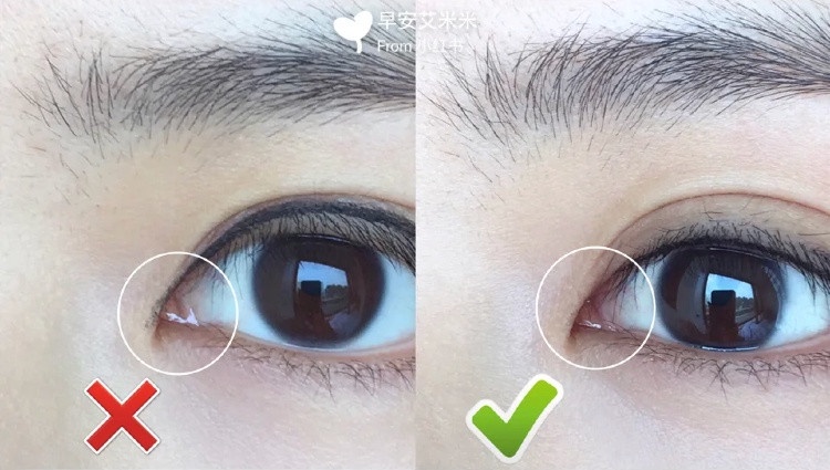 眼線誤區1:內眼線畫錯位置,眼睛變小超會暈!