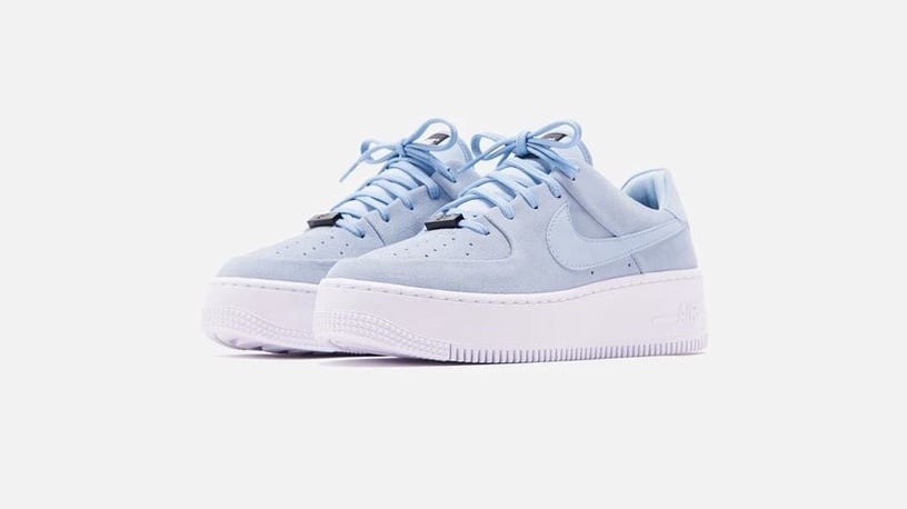 nike air force ones light blue
