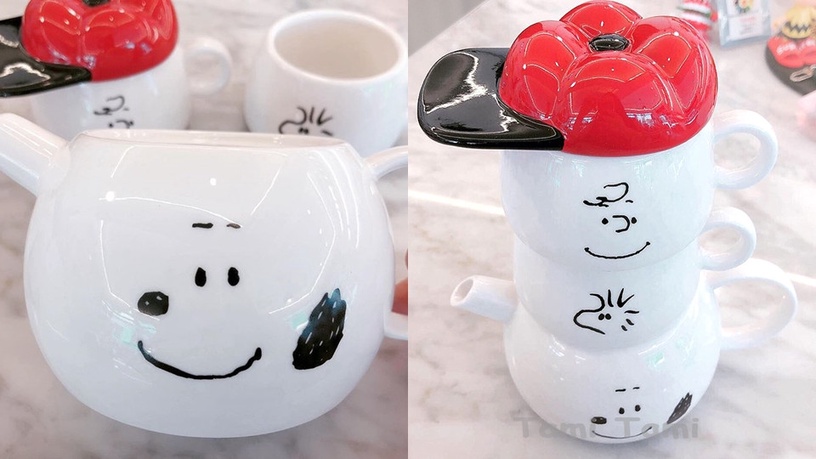 疊疊風正夯!韓妞話題新品「史努比三層疊疊樂茶壺」同場加映「米奇茶壺」也萌度破表~
