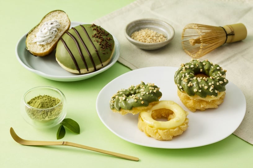 Mister Donut x 辻利茶舗聯名抹茶季登場!「抹茶雙層波堤」、「抹茶黃金圈」香濃必吃