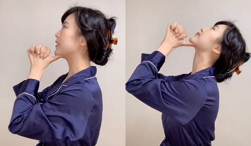 韓國美容師親授「頸紋按摩」技巧!3個伸展動作頸紋淡化有感,下顎線也變緊實