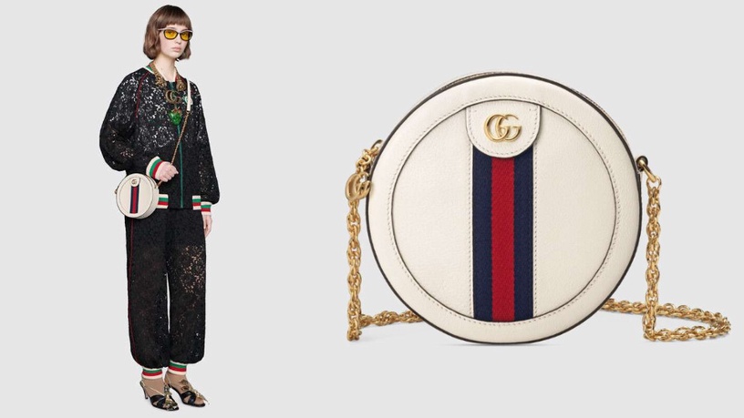 Gucci Ophidia 圓形迷你肩背包,NT$57,000