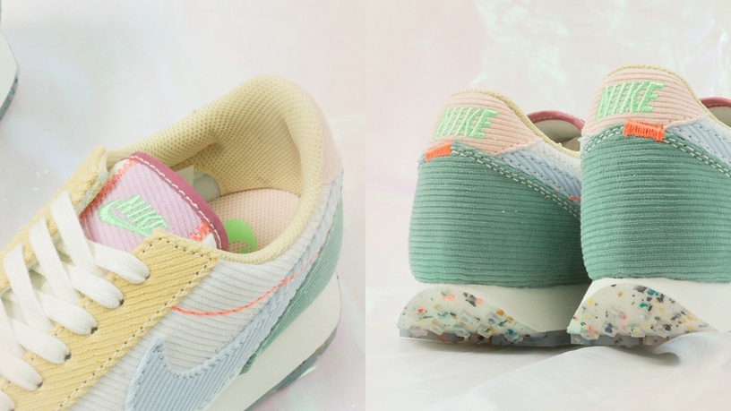 粉嫩到不行!Nike 將 Daybreak 經典鞋款換上春日配色,燈芯絨拼接材質超級可愛!