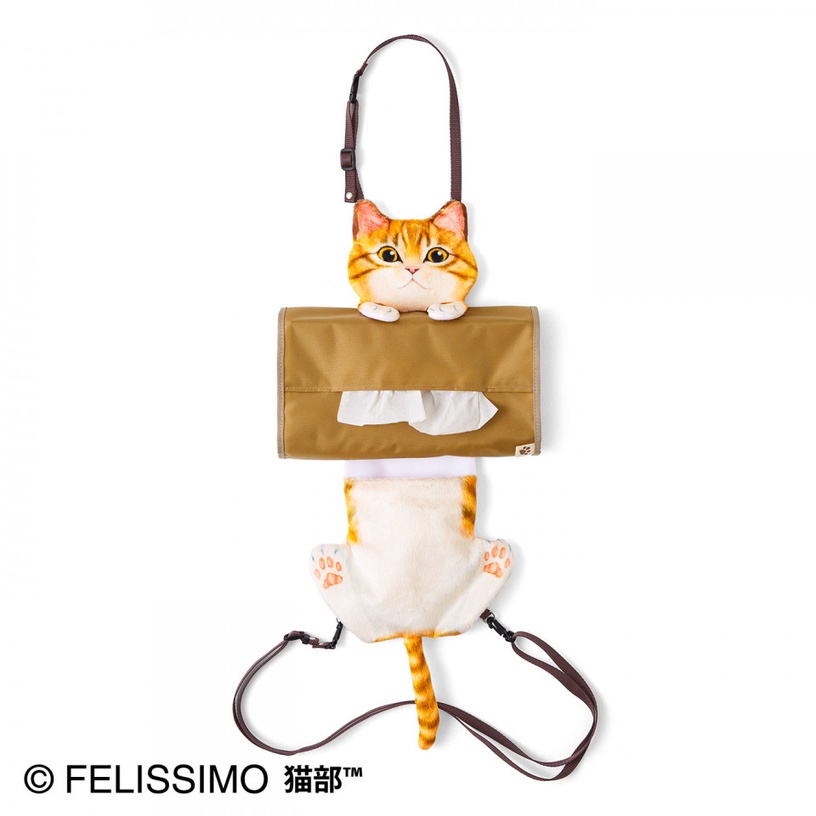 Felissimo貓咪車用雜貨「貓咪車用盒裝面紙套」3,181日元（約NT$890）