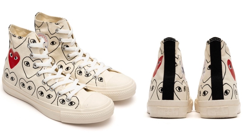 Comme des Garçons PLAY x Converse高筒鞋