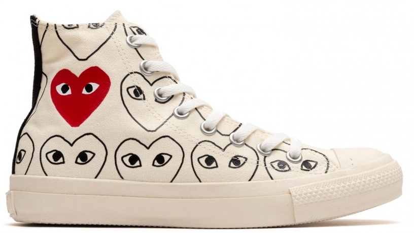 Comme des Garçons PLAY x Converse高筒鞋