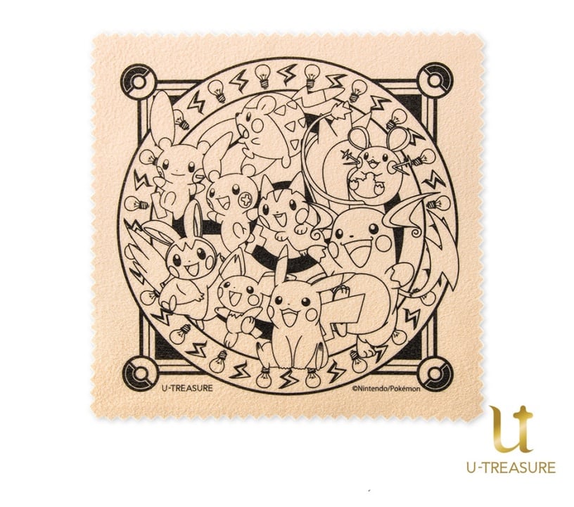 U-TREASURE×Pokemon 皮卡丘家族擦拭布