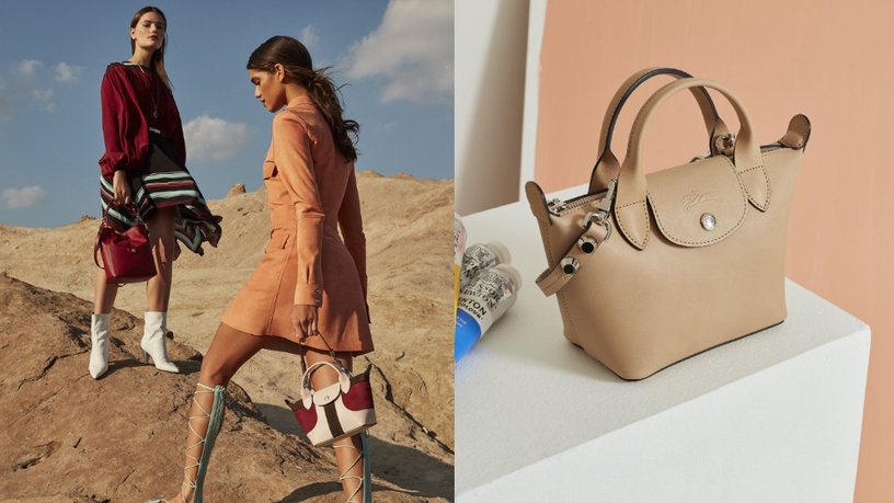 MICHAEL Michael Kors Cece 煙燻玫瑰/霧灰藍鍊帶包,NT$17,500