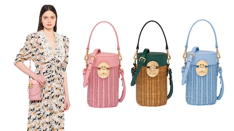 #精品系草編包推薦:Miu Miu藤枝掛肩袋/NT$44,500
