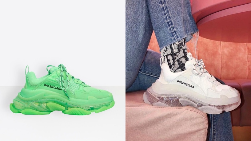 半透明球鞋推薦:BALENCIAGA ,USD$1,185(約NT$35,400)