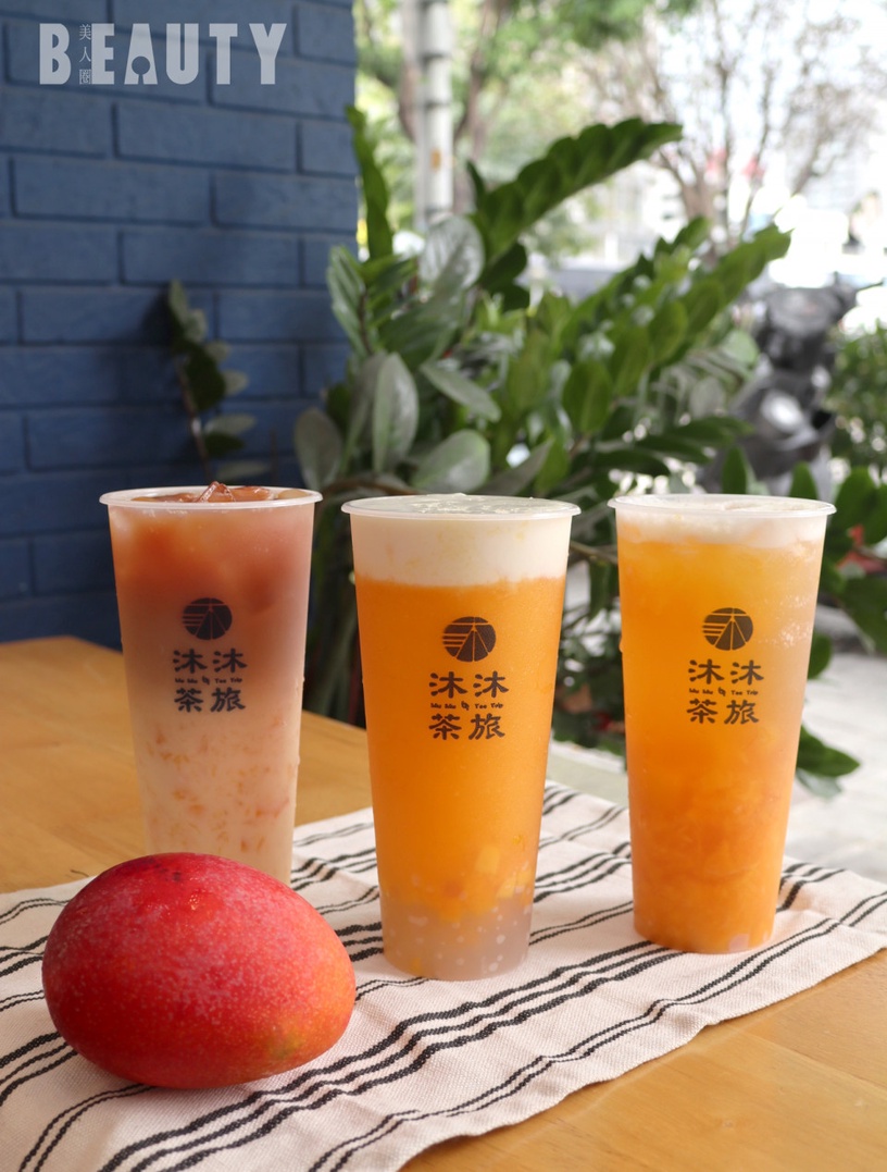 一杯>一顆芒果!沐沐茶旅新品「塩雪芒芒」,加碼芋泥&烤地瓜鮮奶,滿滿料認真攪不動