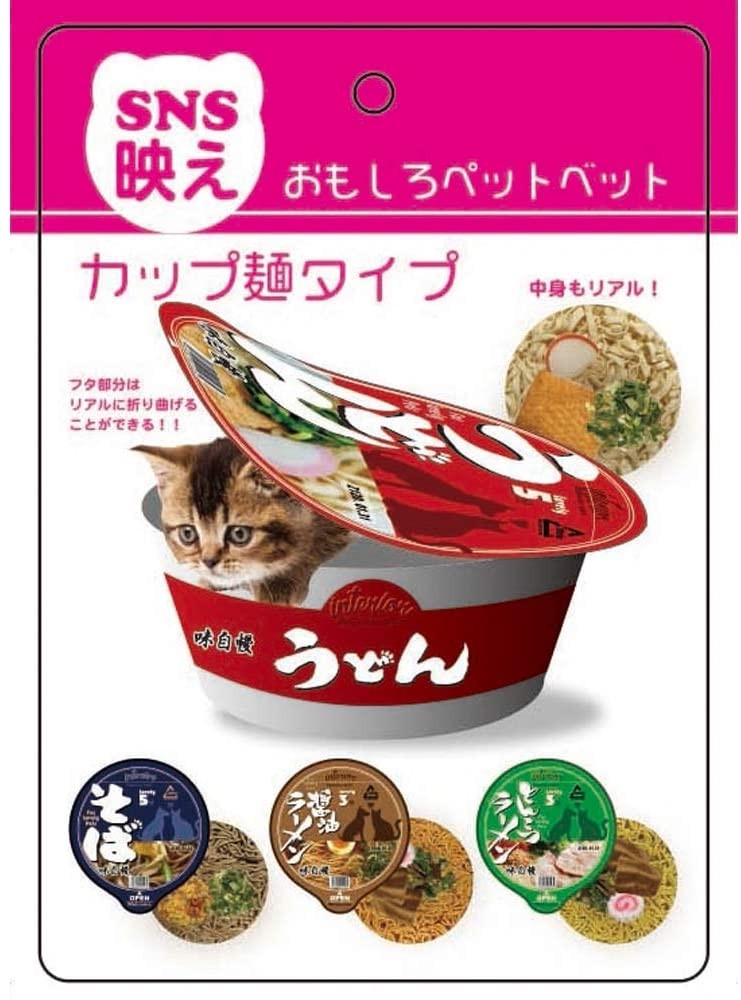 在烏龍麵裡發現狗狗?毛小孩躺進「寵物杯麵床」,既療癒又萌翻天!