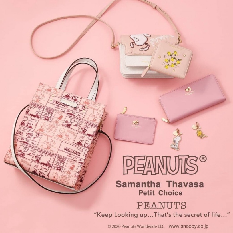 Samantha Thavasa推出「史努比系列」,粉色系史努比單肩包、手提包,可愛指數破表