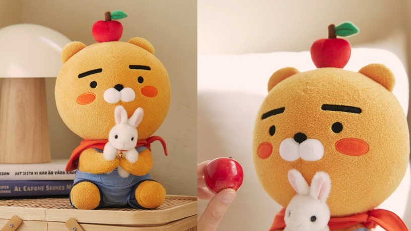 KAKAO FRIENDS萊恩到森林旅行!萊恩與小白兔好朋友,一起摘蘋果吧~