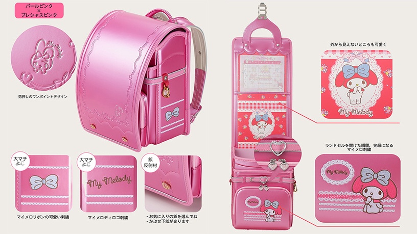 「三麗鷗書包」夢幻登場,粉嫩Hello Kitty、美樂蒂造型,超精緻工法質感破表!
