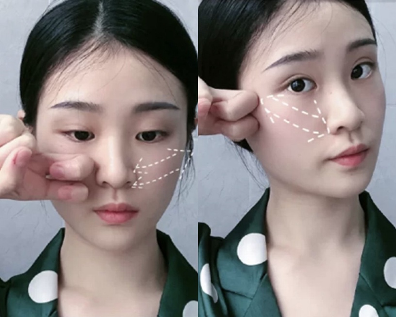 瘦臉按摩STEP 3:瘦高顴骨