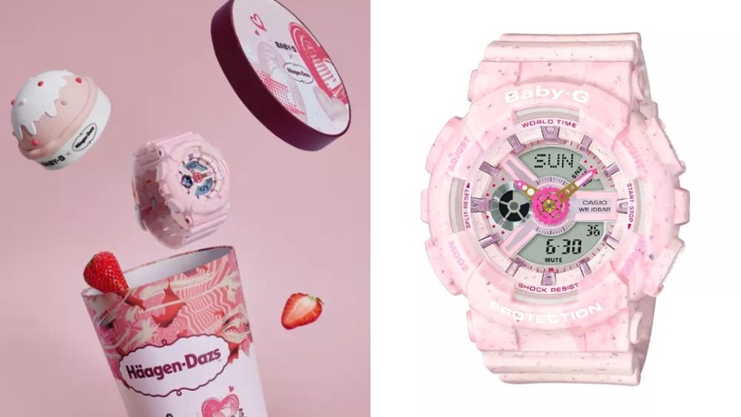 CASIO X 哈根達斯「BABY-G 甜蜜寶貝手錶」上市,薄荷綠、草莓粉,最夢幻冰淇淋色!