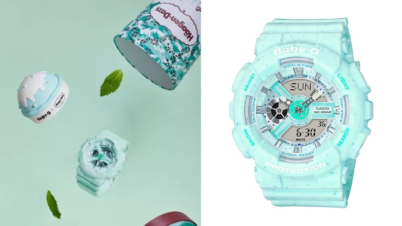 CASIO X 哈根達斯「BABY-G 甜蜜寶貝手錶」上市,薄荷綠、草莓粉,最夢幻冰淇淋色!