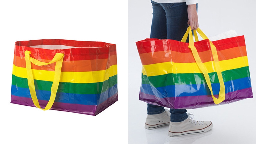 IKEA「STORSTOMMA」限量彩虹環保購物袋,NT$49
