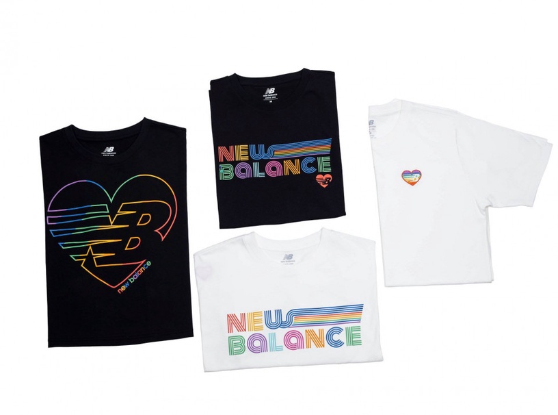 New Balance PRIDE彩虹中性款上衣,NT$880-980