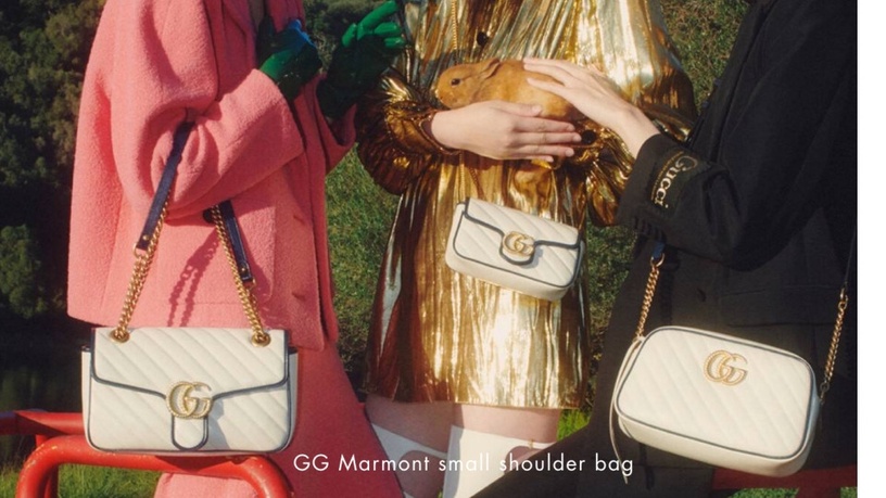 GUCCI GG Marmont 推出「奶油白 x 海軍藍」新配色,竹節手把+流蘇 ,夏日復古小清新