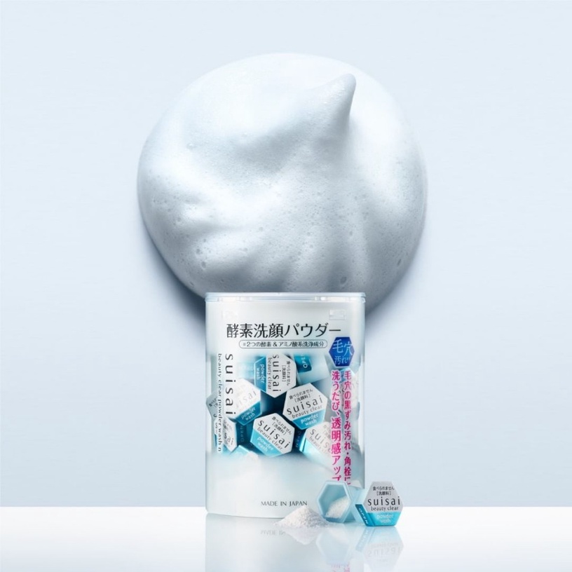油肌洗面乳推薦2:suisai 淨透酵素粉 0.4g*15個/0.4g*32個,NT.330/680