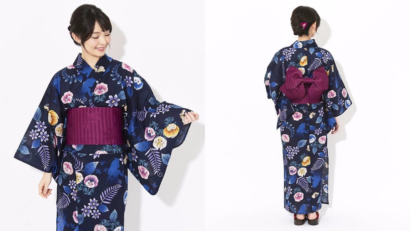 「迪士尼浴衣」華麗登場!米奇圖騰超復古、還有柴郡貓隱身腰帶中,迪士尼控快衝啊~