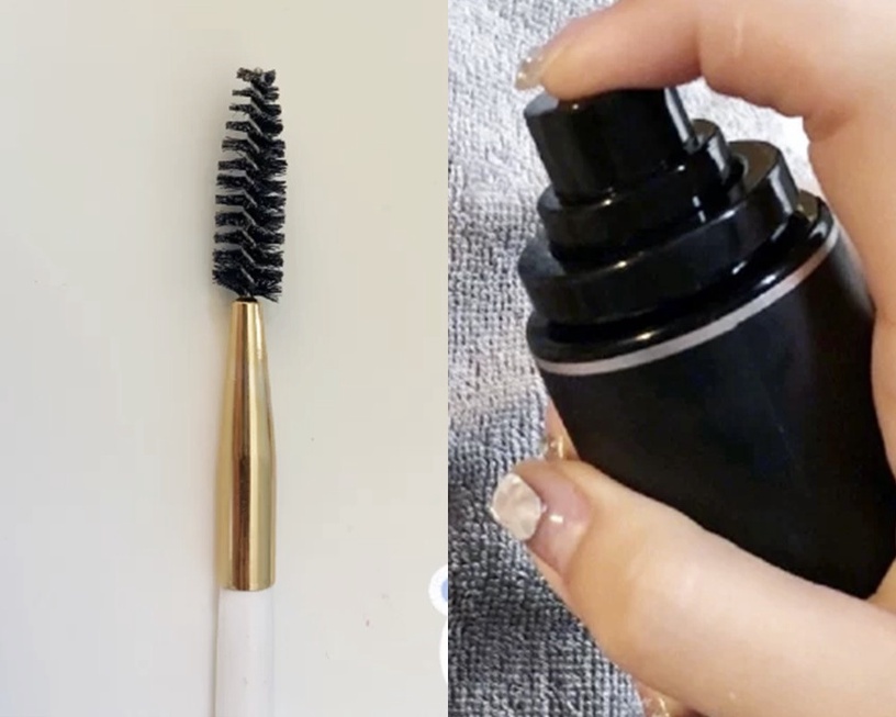 定妝噴霧用法5:定型眉毛
