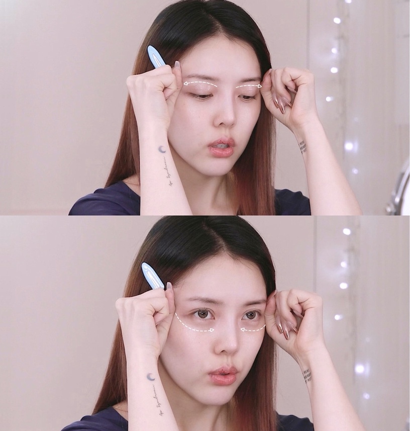 PONY小臉按摩步驟1:眼周按摩