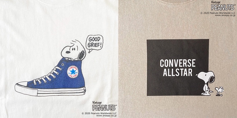 PEANUTS×CONVERSE「抽繩包(白)」5,390日元(約NT$1,490)