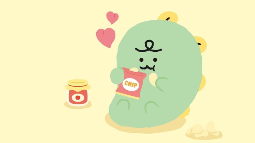 KAKAO FRIENDS Jordy屬於一種還未發現的恐龍，一直以化石形式生活，暫時靠兼職生活！快右滑看看這麼懶散的Jordy到底多可愛～