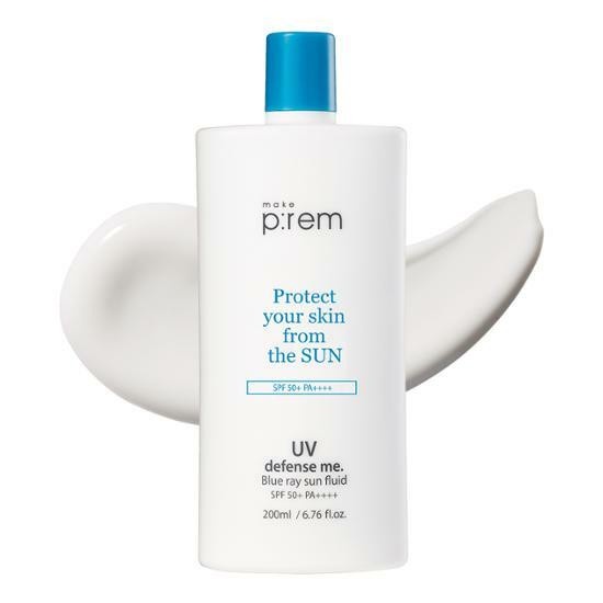 Olive Young防曬TOP 6:make p:rem UV藍光防曬乳 SPF50+/PA++++ 200ml,約NT.685