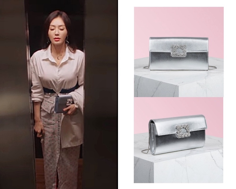 《怪你過分美麗》秦嵐同款包2 Roger Vivier 花扣信封包 ¥ 13,700,約NT.57,185