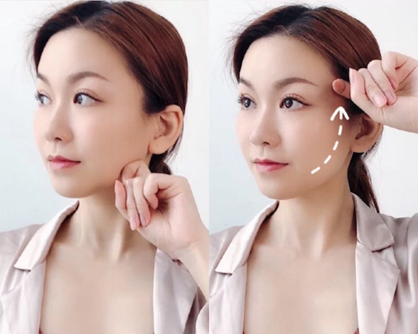 瘦臉按摩STEP2:瘦咬肌